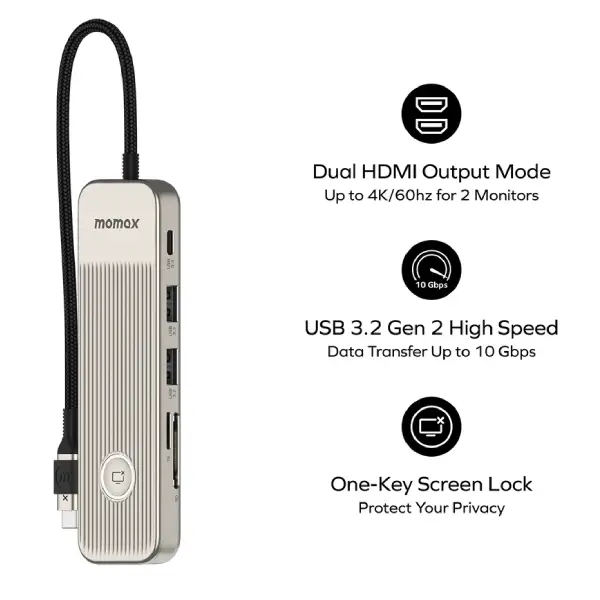 Momax 1-Link USB-C Hub 9-in-1