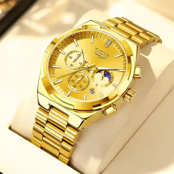 LIGE 89222 Watch for Men - Gold