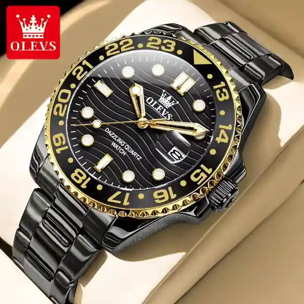 OLEVS 3610 Watch for Men - All Black