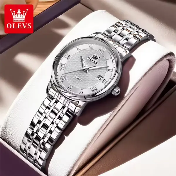 Olevs 5611 Women's Watch - Silver White