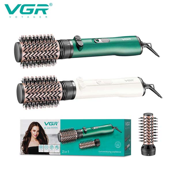 VGR V-498 1200W Hair Air Styling Power Cord Electric Hot Air Brush Comb