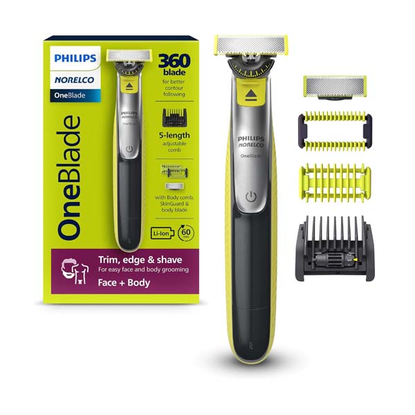 Philips QP2834/70 Norelco OneBlade 360 Hybrid Shaver and Body Groomer
