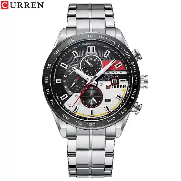 Curren 8410 Men's Watch - Silver black