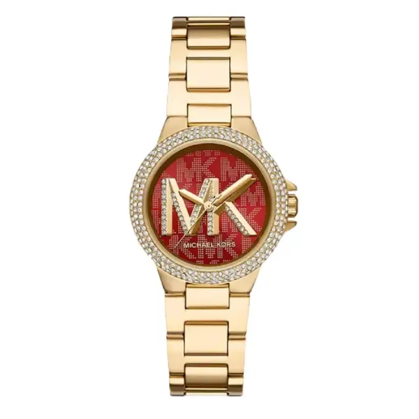 Michael Kors MK7196 Quartz Camille Crystal Red Dial Ladies Watch