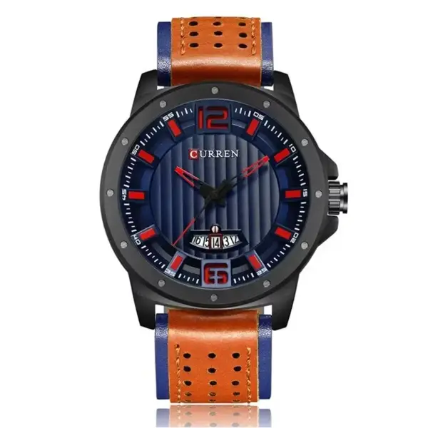 CURREN 8293 Men's Watch - Yellow Blue Black