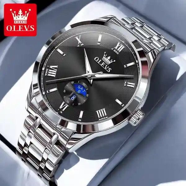 OLEVS 3638 Men's Watch - Men Sliver Black