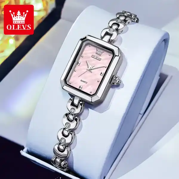 OLEVS 3665 Women Watch - Silver Pink