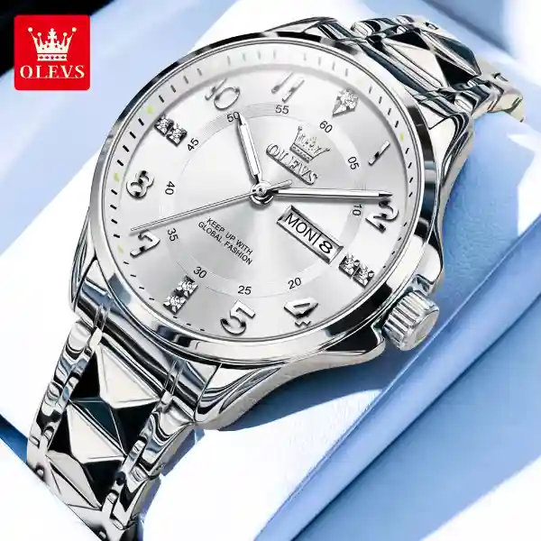 OLEVS 2910 Men's Watch - Silver white 2910