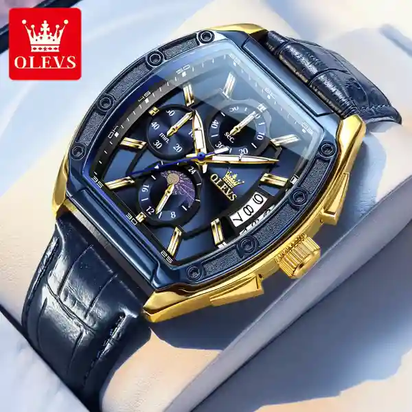 OLEVS 3661 Men's Watch - Blue Gold Blue-P