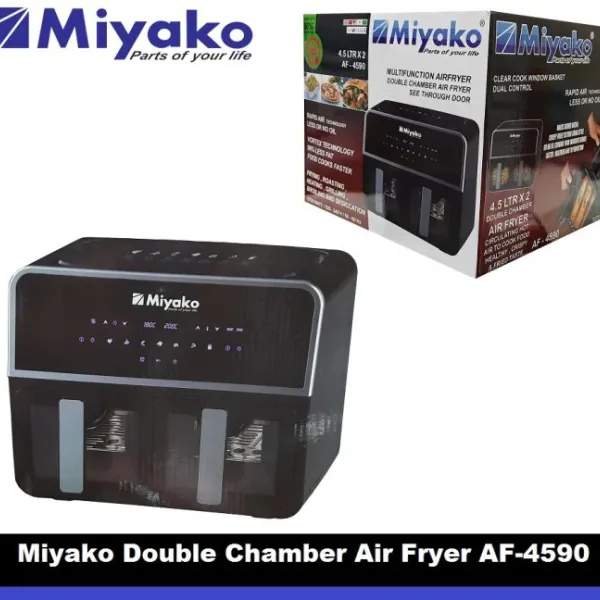 Miyako AF-4590 Digital Double Chamber Air Fryer 9L