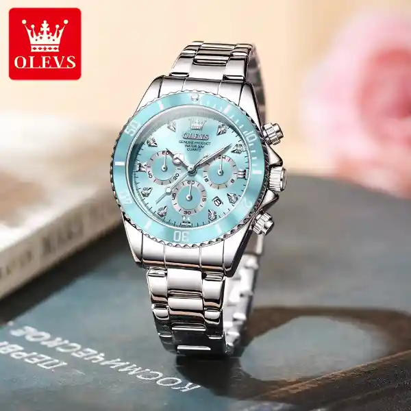 OLEVS 5632 Women's Watch - Silver Blue