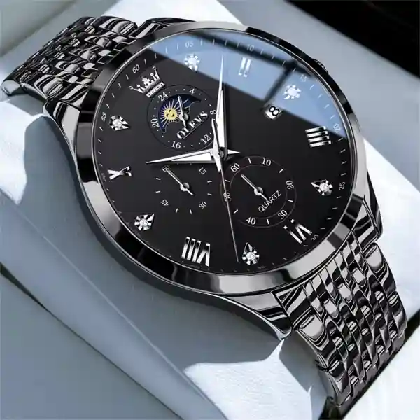 OLEVS 2925 Men's Watch - all black