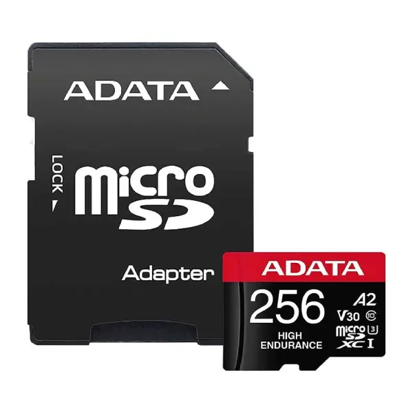 ADATA High-Endurance 256GB UHS-I Class 10 microSDXC Card for Surveillance Camera memory