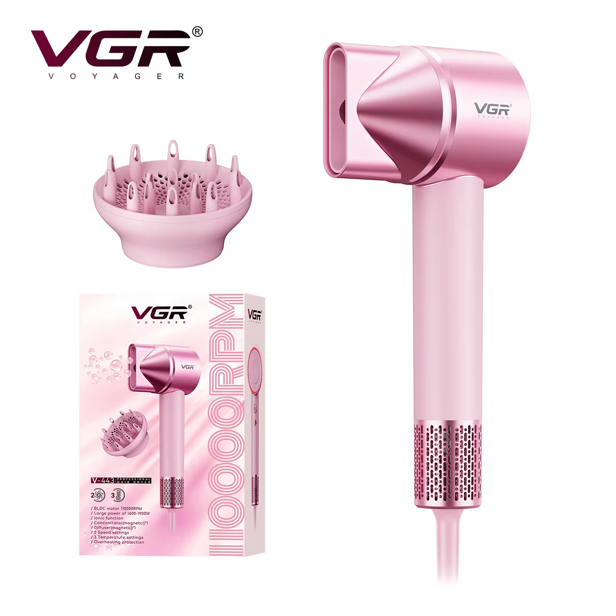 VGR V-443 Professional Hair Dryer for Women