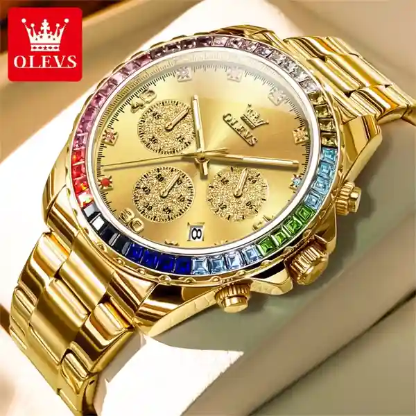 OLEVS 2939 Men's Watch - Gold