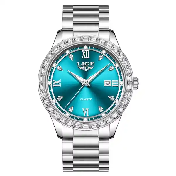 LIGE LG89255 Women's Watch - Silver Sky Blue