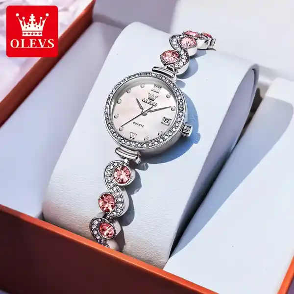 OLEVS 5633 Woman Watch - Silver White