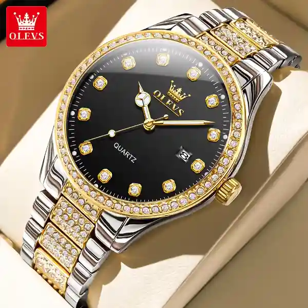 OLEVS 9905 Men's Watch - Gold Black
