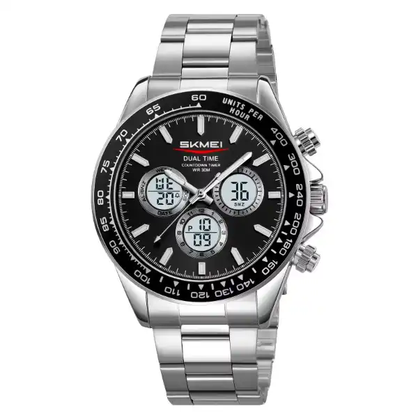 SKMEI 2505 Men's Watch - Silvery black-steel