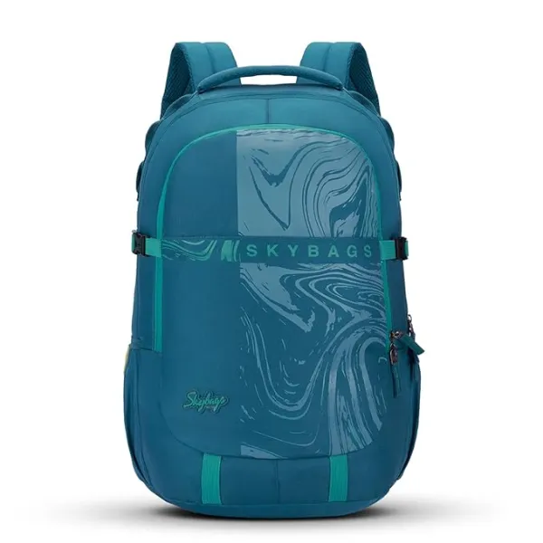 Skybags Vesper 40L Laptop Backpack with Rain Cover – Teal Blue