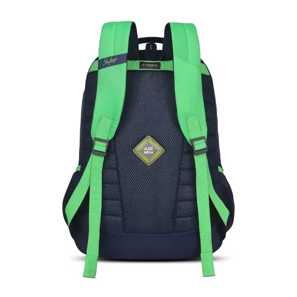 Skybags Strike 01 School Backpack Green 2
