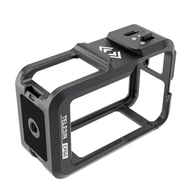 TELESIN Aluminum Camera Cage for DJI Osmo Action 3 and 4