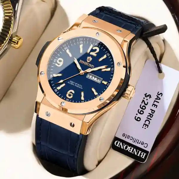 BINBOND B225 Men's Watch - rose blue