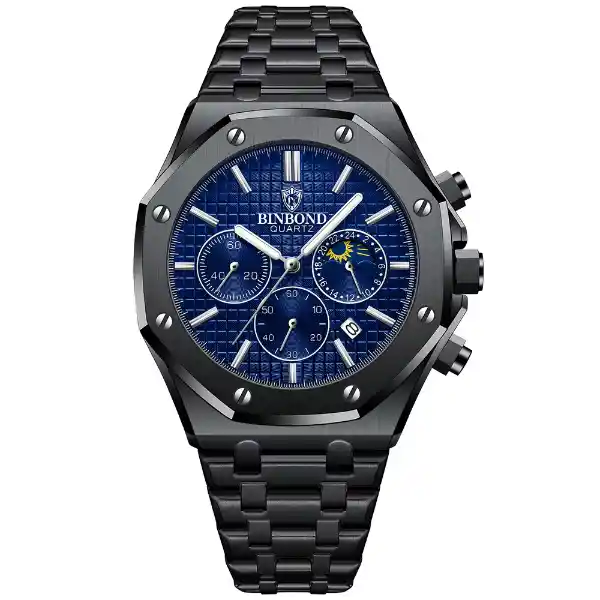 BINBOND B0161 Men's Watch - Black Blue