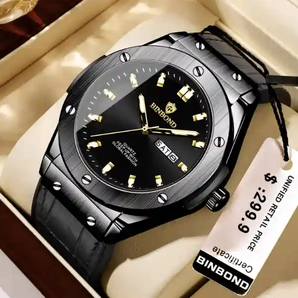 BINBOND B115 Men's Watch - all black