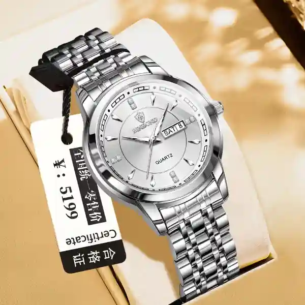 BINBOND 8879L Women's Watch - silver white