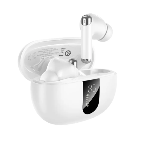 Hoco EQ26 Nice true wireless ANC+ENC BT headset Earbuds - All white
