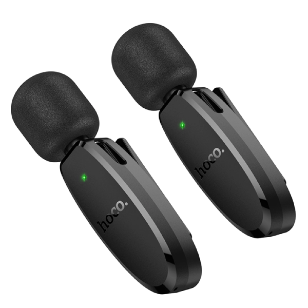 Hoco L15 Dual Wireless Lavalier Microphone Type-C &amp; Lightning-1