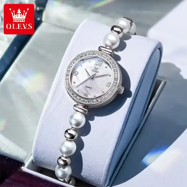 OLEVS 5640 Woman Watch - Silver White