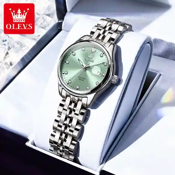OLEVS 5649 Women Watch - Silver Green