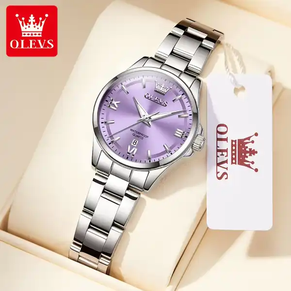 OLEVS 3668 Women Watch - Silver Purple