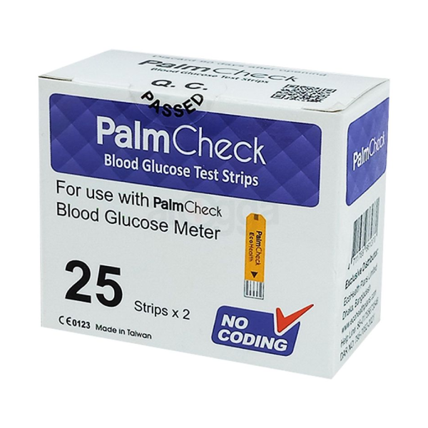 PalmCheck Blood Glucose Strip 25’s Pack
