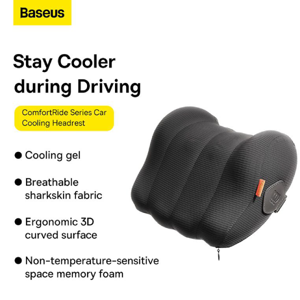 Baseus Pillow Comfort Ride Series Car Cooling Lumbar Waist Pillow Cluster Black C20036401111-00