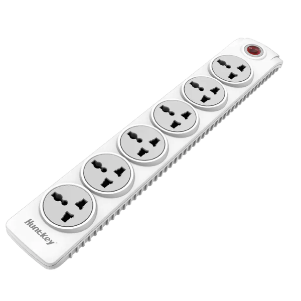 Huntkey SZN601 6 Port 3 Pin Power Strip with Surge Protection