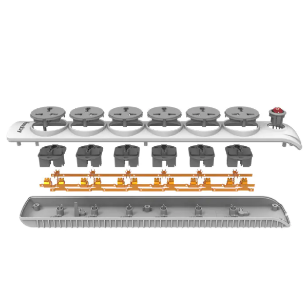 Huntkey SZN601 6 Port 3 Pin Power Strip with Surge Protection-1