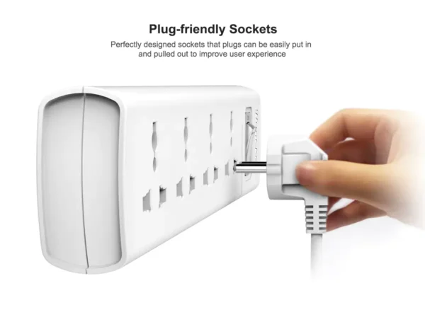 Huntkey SZM401 4 Port Socket 2Core Cable Power Strip 7