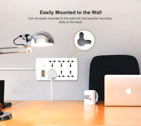 Huntkey SZM604 6 Ports Power Strip With Surge Protection 9