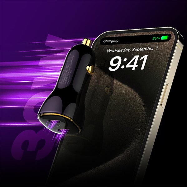 LDNIO C104 60W Dual PD Super Fast Car Charger