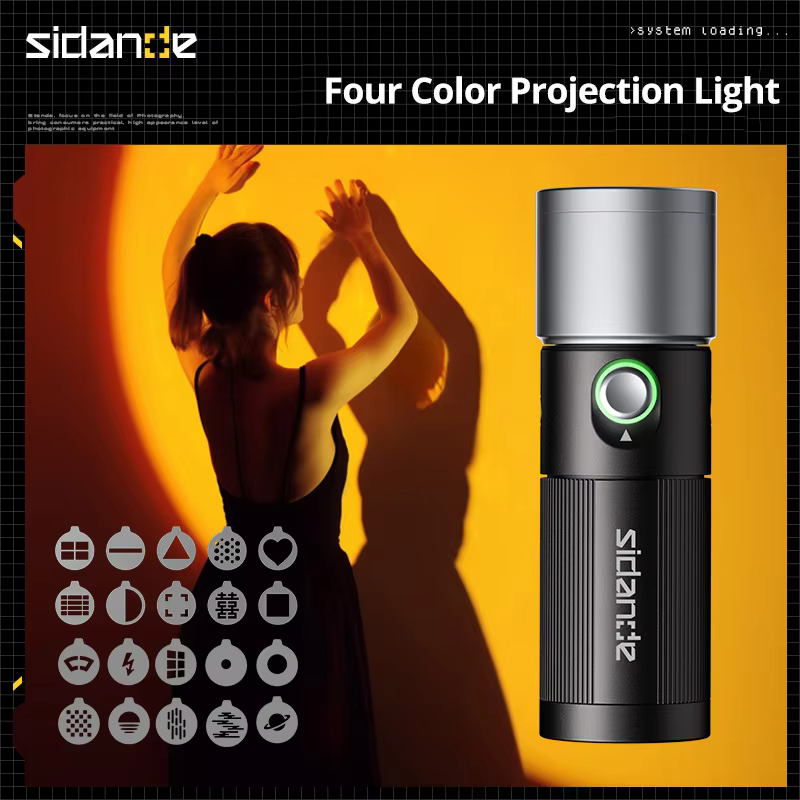 SIDANDE 10W Flashlight Four Color Projection Light 1