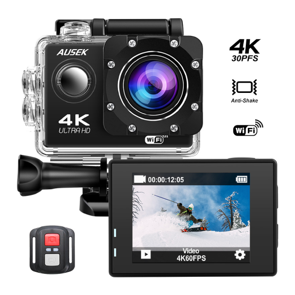 Ausek AT-S9R Combo 4K WiFi Action Camera