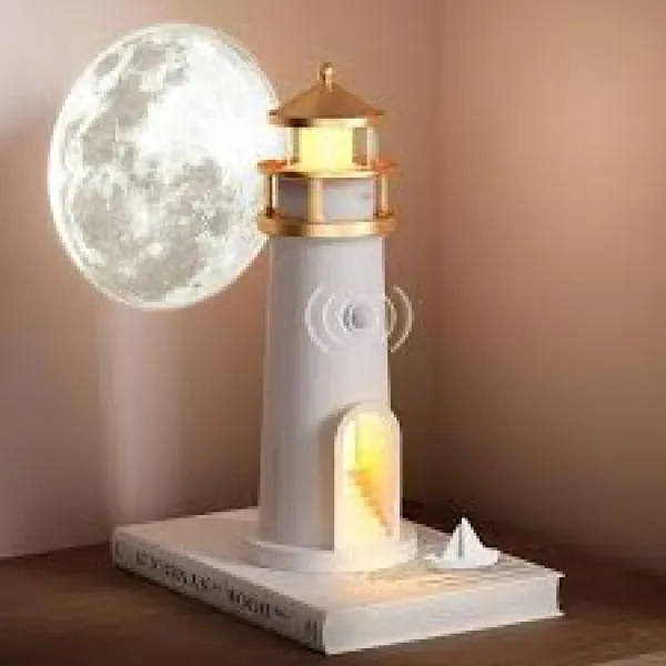 Moon Lamp Projection Lighthouse Lamps with Remote Control