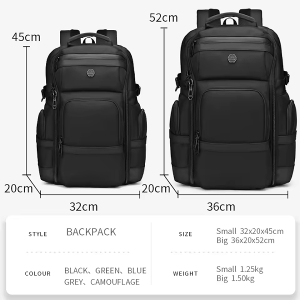 Ozuko 9792 S Business Commute Backpack-4