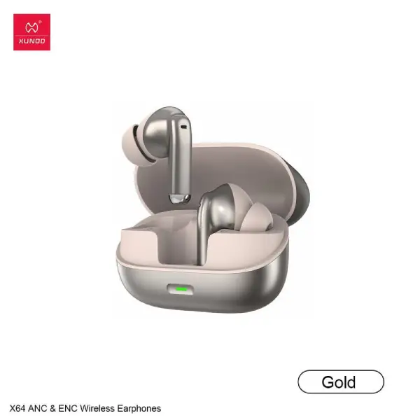 XUNDD X64 True Wireless Earphones with ANC & ENC - Gold