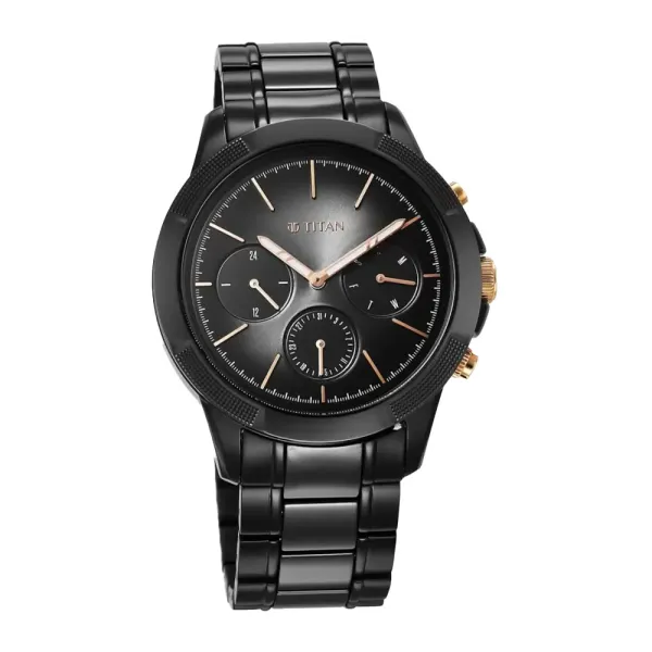 Titan NR90090KD03 Ceramic Strap watch for Men