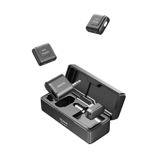TELESIN 2-in-1 Wireless Lavalier Microphone P5-MCP-14