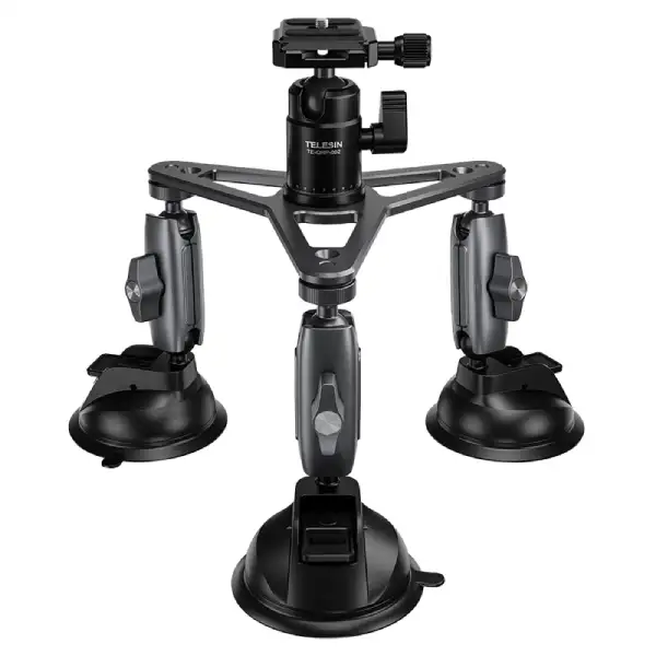 TELESIN Three-Arm Suction Mount 1